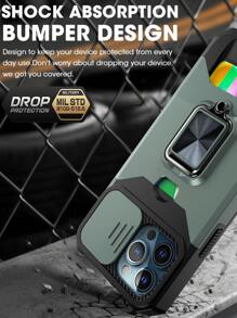 Kasus telepon pemegang cincin multifungsi - Dark Green - View 5