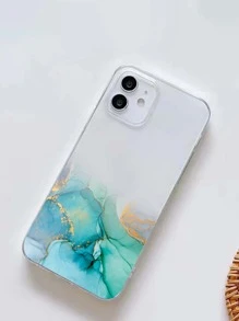 Marble Print Clear Phone Case
