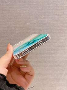 Marble Print Clear Phone Case