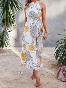 Đầm Dải chun Hoa Thực vật Boho - Nhiều màu - Xem 4