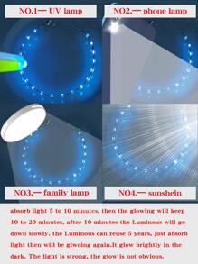 1條鏈式淺藍色發光手鍊（發光珠子數量隨機） - 銀色 - 查看 5