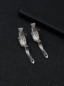 Fashionable and Popular Men Chinese Dragon Design Hoop Earrings Copper for Vacation and for a Stylish Look