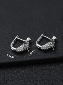 Fashionable and Popular Men Chinese Dragon Design Hoop Earrings Copper for Vacation and for a Stylish Look