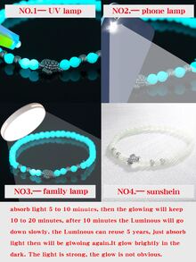 Vòng tay đính cườm trang trí Rùa phát sáng trong bóng tối - Nhiều màu - Xem 5