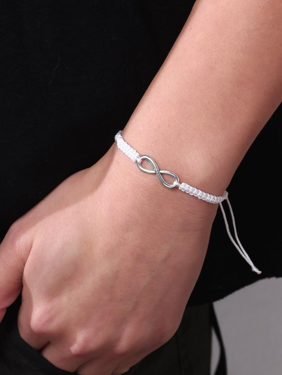 Pulsera tejida con decoración infinita para hombre a la moda y popular para regalo de joyería y para un aspecto elegante