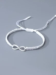 Pulsera tejida con decoración infinita para hombre a la moda y popular para regalo de joyería y para un aspecto elegante