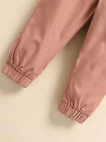 嬰兒字母圖案T恤和褲子 - 彩色 - 查看 3