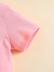 嬰兒字母圖案T恤和褲子 - 彩色 - 查看 5