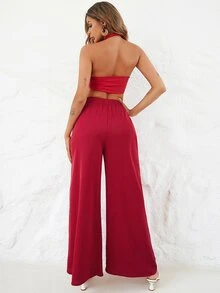 Bộ đồ hai mảnh nữ Lộ Lưng Hội Chữ thập Khối Màu Gợi cảm - Nhiều màu - Xem 2