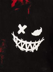 Manfinity VCAY Men Cotton Cartoon Print Tie Dye Short Sleeve Tee, Funny, For Going Out, For Friends - Multicolor - View 4