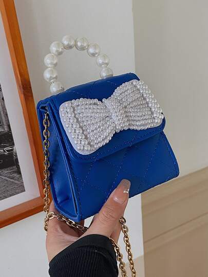 حقيبة يد مزخرف بلؤلؤ اصطناعي