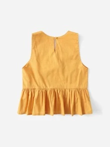 SHEIN Fille Top péplum à nœud papillon