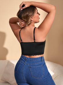 Sujetador con diseño de lazo - Negro - Ver 2