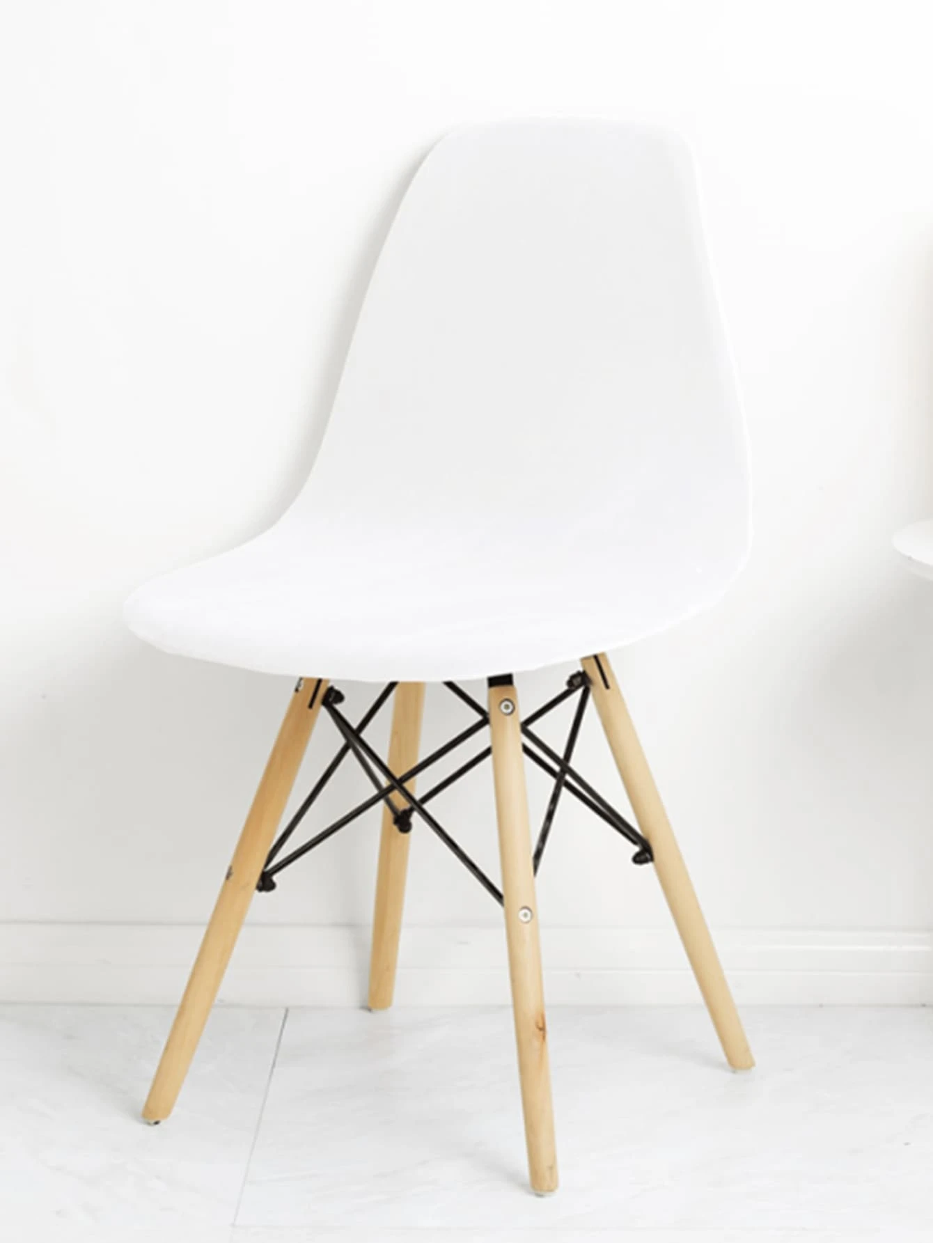 Funda para silla unicolor elástica - Blanco - Ver 1