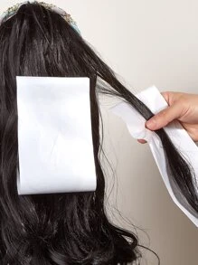 Papel de aislamiento para teñir el cabello, hoja de aislamiento para peluquería, Set de tabla para teñir, peluquería, barbería, papel para colorear, herramientas de peluquería, 100 piezas, blanco - Blanco - Ver 2