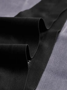 Women's Black High Stretch Casual Comfy Plain Fabric Thong Panties Set