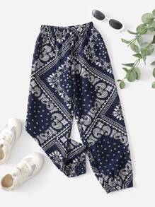 Quần bé trai Paisley Boho - Xanh và trắng - Xem 1