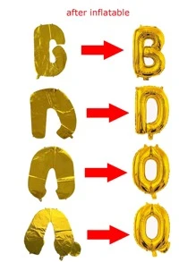 1 quả bóng bay lá chữ vàng hồng 32 inch, trang trí cho sinh nhật, đám cưới - Vàng - Xem 3