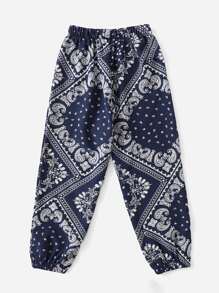 Quần bé trai Paisley Boho - Xanh và trắng - Xem 2