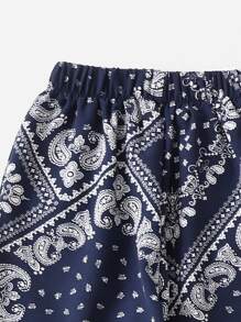 Quần bé trai Paisley Boho - Xanh và trắng - Xem 4