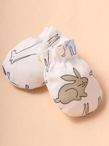 3雙嬰兒卡通圖案手套 - 彩色 - 查看 5