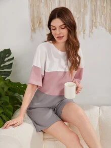 SHEIN Bộ đồ giản dị Nữ Khối Màu Giải trí - Nhiều màu - Xem 1
