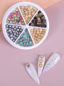 1box Faux Pearl Nail Art Decoration - Multicolor - View 1
