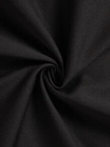 ROMWE MEN Hombres Shorts árbol con estampado de letra - Negro - Ver 5