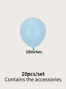 20 cái Bóng bay Màu Rắn - Màu xanh nhạt - Xem 3