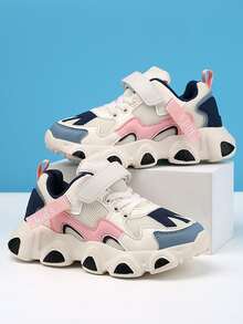 女孩撞色前綁帶老爹鞋 - 彩色 - 查看 2