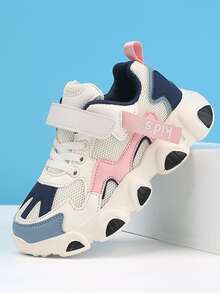 女孩撞色前綁帶老爹鞋 - 彩色 - 查看 3