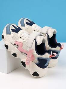 女孩撞色前綁帶老爹鞋 - 彩色 - 查看 4