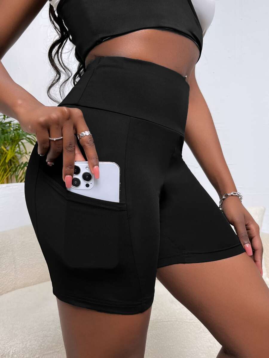 Muchica 寬腰帶騎行褲帶手機口袋