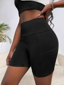 Muchica 寬腰帶騎行褲帶手機口袋