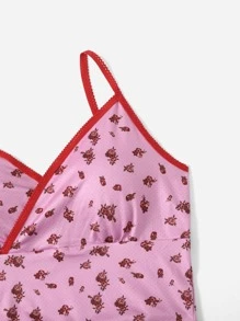 ROMWE Ditsy Floral Cami Top - Purple - View 4