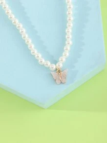 Cô gái Bướm quyến rũ Vòng cổ cườm - Nhiều màu - Xem 5