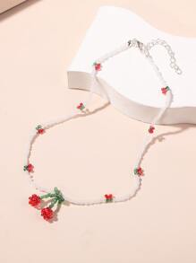 Cherry trang trí cườm vòng cổ - Nhiều màu - Xem 6