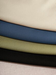 SHEIN Unity Áo hai dây Gân đan màu trơn Giải trí - Nhiều màu - Xem 4