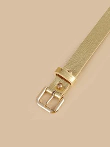 Square Buckle Women's Belt, Simple Versatile Fashion Jeans Waist Belt (Random Pattern) Summer, School Fall, Autumn, Halloween
