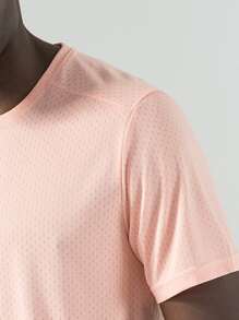 男友风纯色圆领运动 T 恤 - 珊瑚粉 - 查看 7