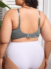 SHEIN Maternity Plain Ruched Seamless Nursing Bra For Mother