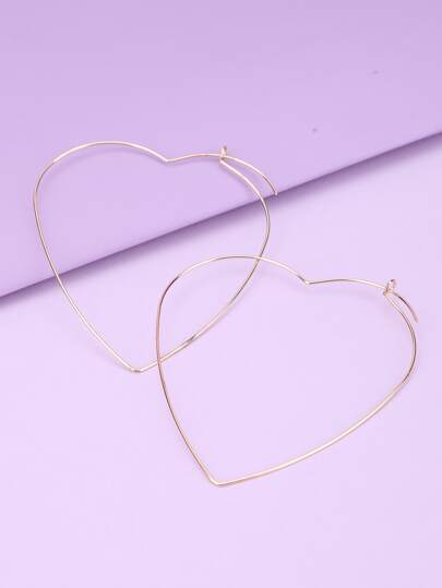 Heart Hoop Earrings