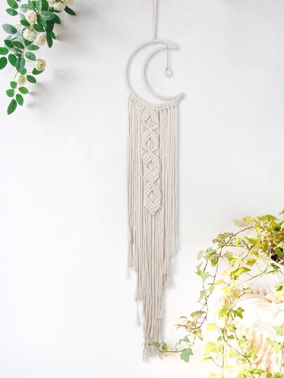 1pc Moon Macrame Wall Hanging