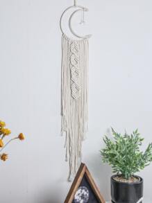 1 peça suspensão de parede em macramê lunar - Bege - Ver 5