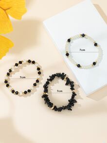 3 cái vòng tay đính cườm ngọc trai giả - Nhiều màu - Xem 3
