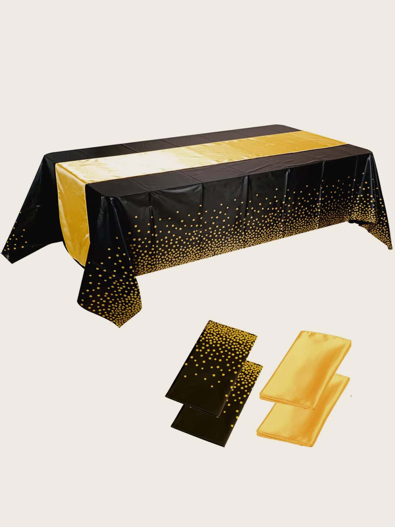 4 cái Polka Dot Pattern Bộ khăn trải bàn dùng một lần - Nhiều màu - Xem 1