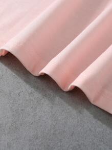 Manfinity 男士日文和印花T恤 - 淺粉色 - 查看 3