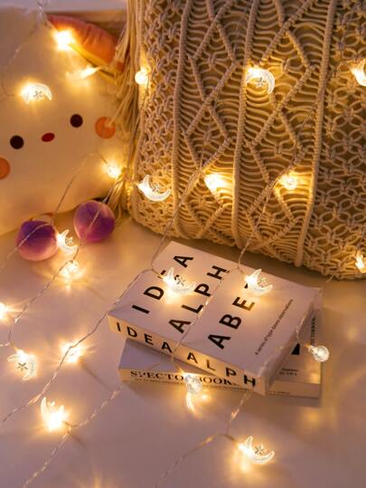 10/20顆led 1.5/3m氣泡球串燈,月亮和星星造型裝飾燈