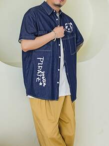 Homme Chemise lettre et dessin animé
