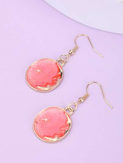 Star Charm Drop Earrings